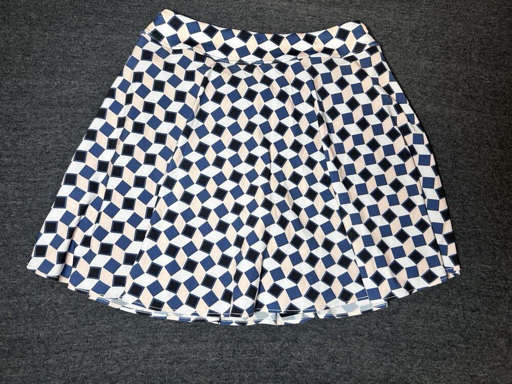 Bad Birdie Women's Golf Skort Built-In Shorts Stretch Geometric Blue/White S